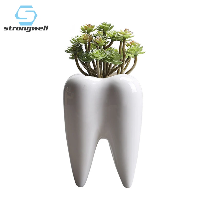 Strongwell Gardening Creative Succulent Ceramic Flowerpot Home Courtyard Decoration Personality Teeth Model Planter Ornament
Strongwell Gardening Creative Succulent Ceramic Flowerpot Home Courtyard Decoration Personality Teeth Model Planter Ornament