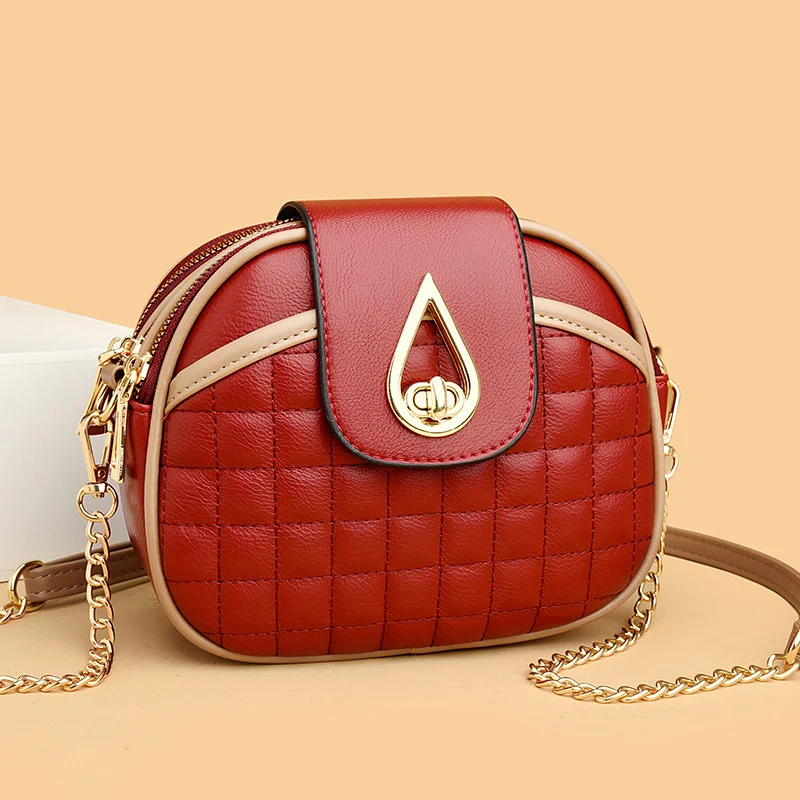 high quality luxury brand 2023 New Chain Small Round Versatile One Shoulder Crossbody Plaid Texture Women's Bag
high quality luxury brand 2023 New Chain Small Round Versatile One Shoulder Crossbody Plaid Texture Women's Bag