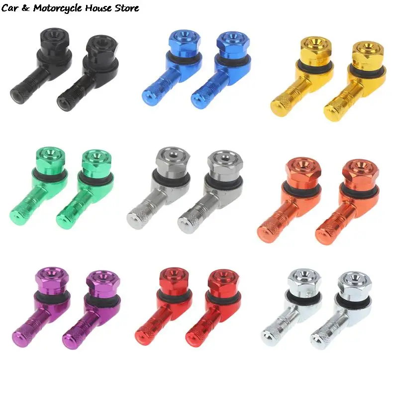 2pcs Motorcycle Rim 90 Degree Angle Aluminum Alloy Valve Motorcycle Wheel Tire Tubeless Valve Stems For Rim Wheel Parts CNC
2pcs Motorcycle Rim 90 Degree Angle Aluminum Alloy Valve Motorcycle Wheel Tire Tubeless Valve Stems For Rim Wheel Parts CNC