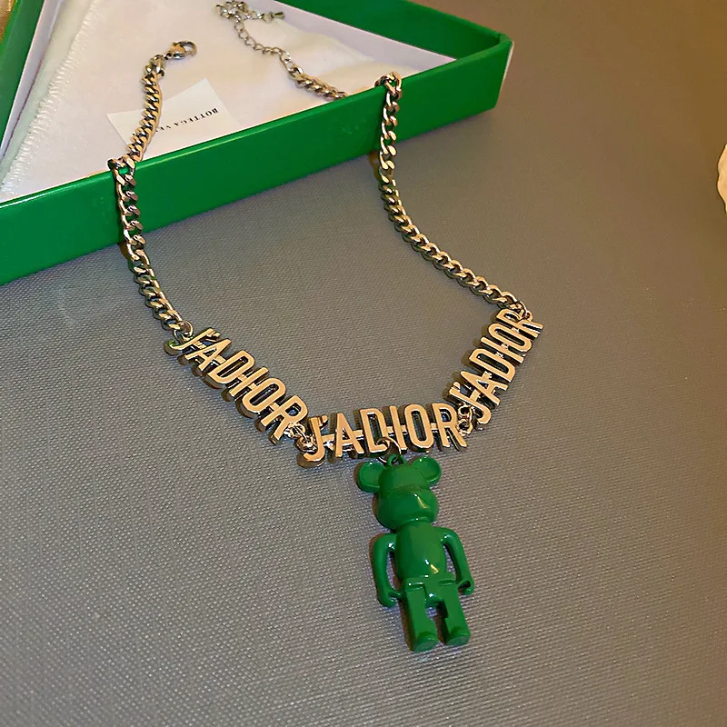 Fantisy Green Spray Alloy Cartoon Bear Pendant Necklace for Women Ladies Silver Color Double Layers Chain Necklace
Fantisy Green Spray Alloy Cartoon Bear Pendant Necklace for Women Ladies Silver Color Double Layers Chain Necklace