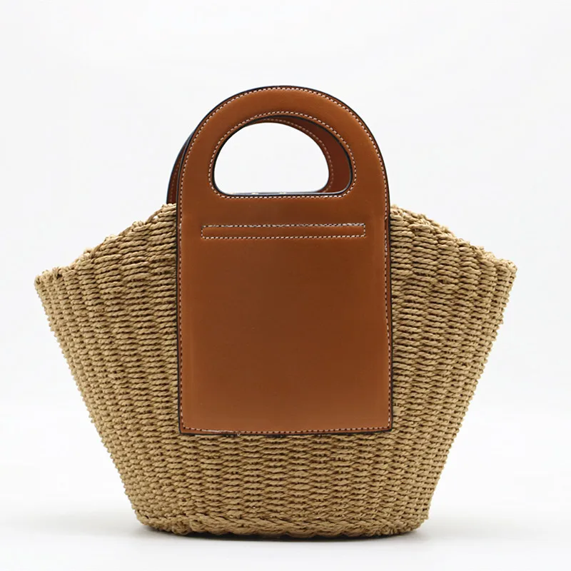 Fashion Pattern Rattan Basket Bag Casual Wicker Woven Women Handbags Summer Beach Straw Bag Large Tote Bali Purse
Fashion Pattern Rattan Basket Bag Casual Wicker Woven Women Handbags Summer Beach Straw Bag Large Tote Bali Purse