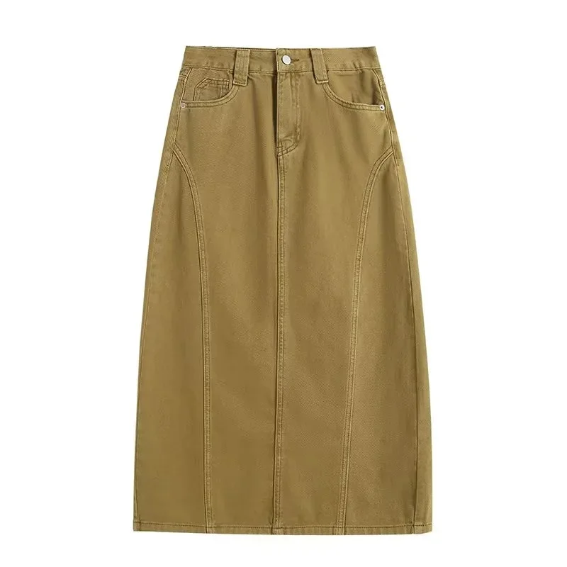 Mandylandy Women Vintage Denim Skirt Fashion Casual High Waist A-line Skirt Streetwear
Mandylandy Women Vintage Denim Skirt Fashion Casual High Waist A-line Skirt Streetwear