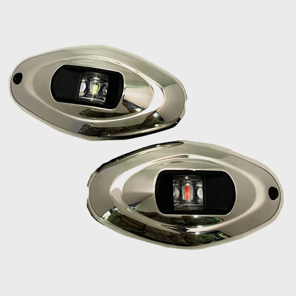 Boat LED Navigation Lights Flush Side Mount Smooth Embedded Stainless Steel 1 Pair 91mm * 48mm *14mm Replacement
Boat LED Navigation Lights Flush Side Mount Smooth Embedded Stainless Steel 1 Pair 91mm * 48mm *14mm Replacement