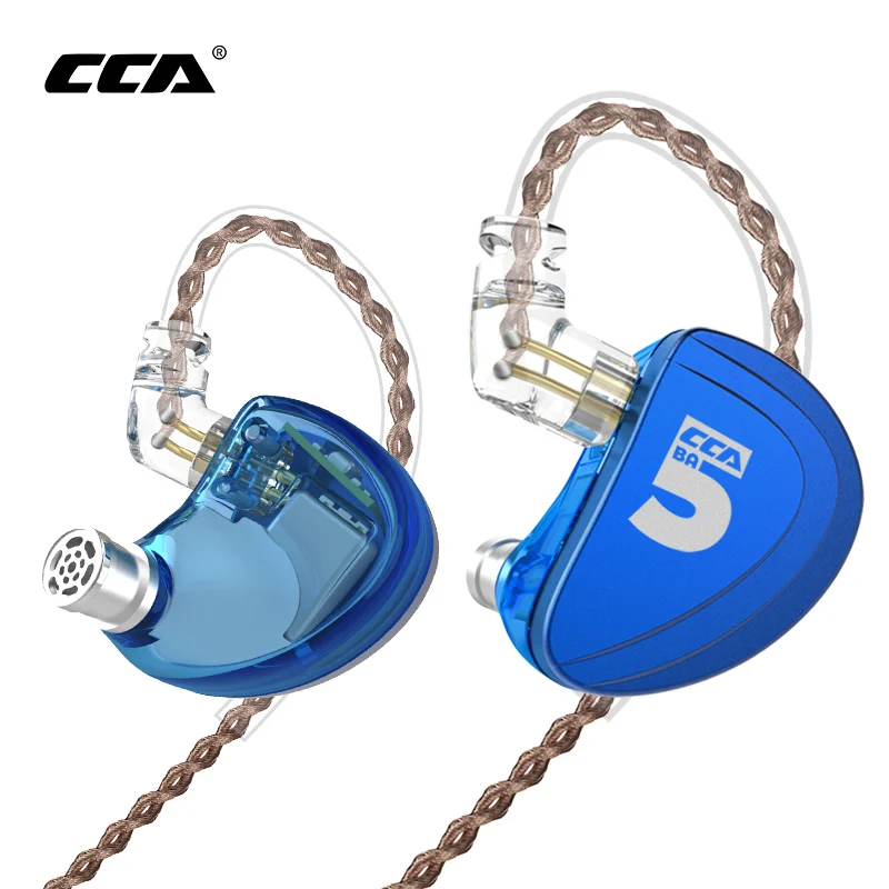 

CCA A10 5BA Drive Units In Ear Earphone 5 Balanced Armature HIFI Monitoring Headset With Detachable Detach 2PIN Cable Headphones