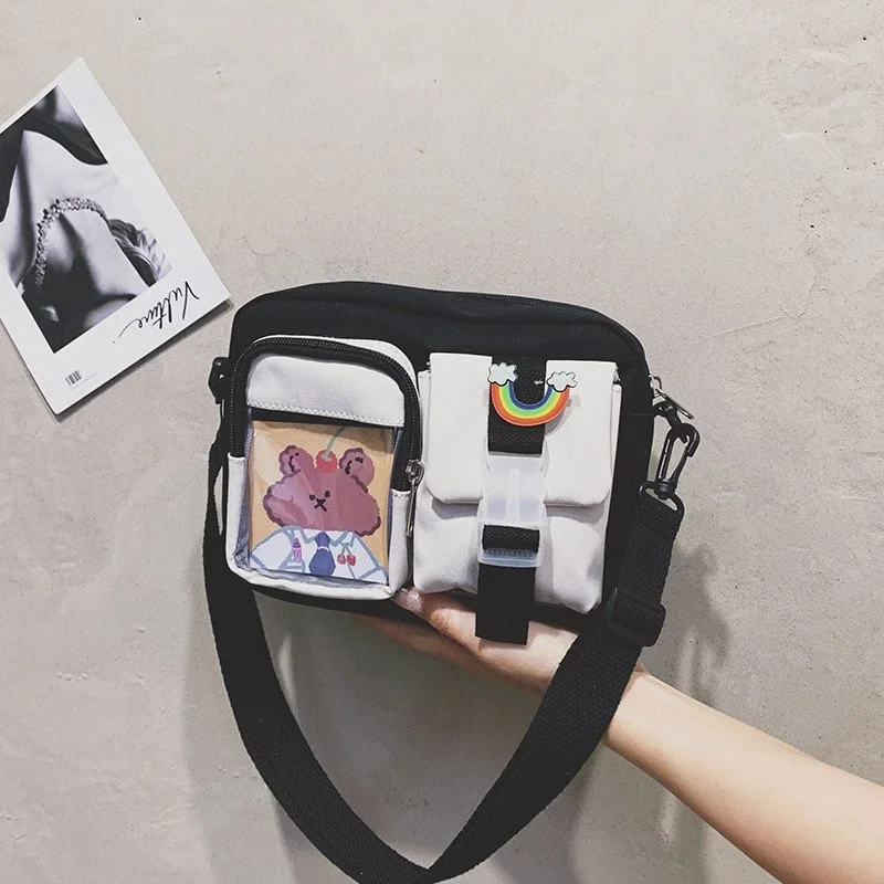 Japanse Style Kawaii Bag Girls Student Small Nylon Bag Mutipockets Transparent Crossbody Bags Women New Shoulder Bag Bolsa Mujer
Japanse Style Kawaii Bag Girls Student Small Nylon Bag Mutipockets Transparent Crossbody Bags Women New Shoulder Bag Bolsa Mujer