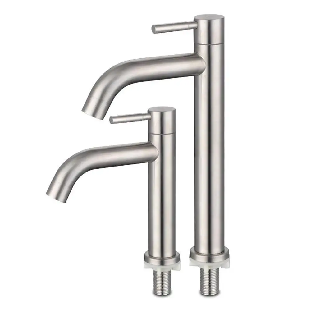 304 Stainless Steel Silver Single Cold Sink Faucet Filter Impurities Bathroom Counter Basin Faucet Rust Proof Durable Household
304 Stainless Steel Silver Single Cold Sink Faucet Filter Impurities Bathroom Counter Basin Faucet Rust Proof Durable Household