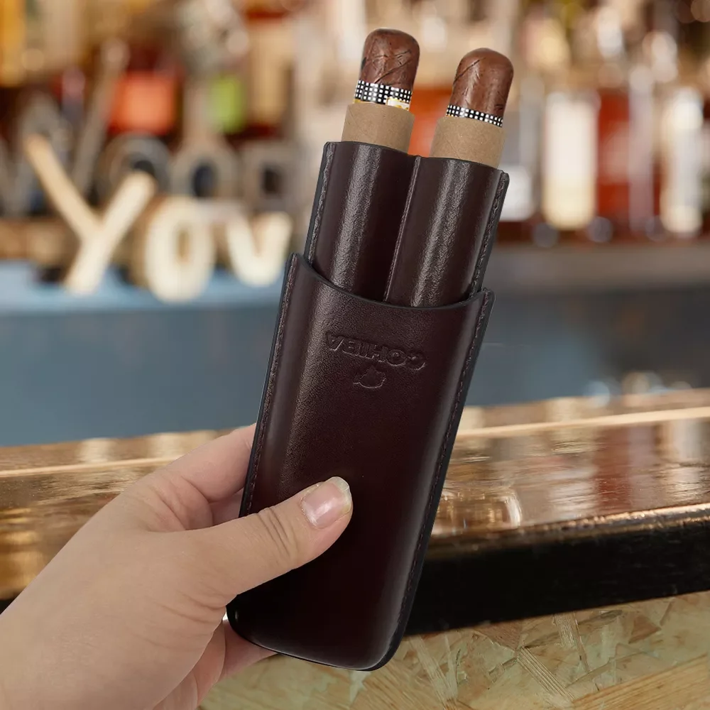 2022 Case Holder Holster Mini Travel Black Brown Humidor Holder Load 2 Pcs Cigars Tube Cigar Accessory
2022 Case Holder Holster Mini Travel Black Brown Humidor Holder Load 2 Pcs Cigars Tube Cigar Accessory