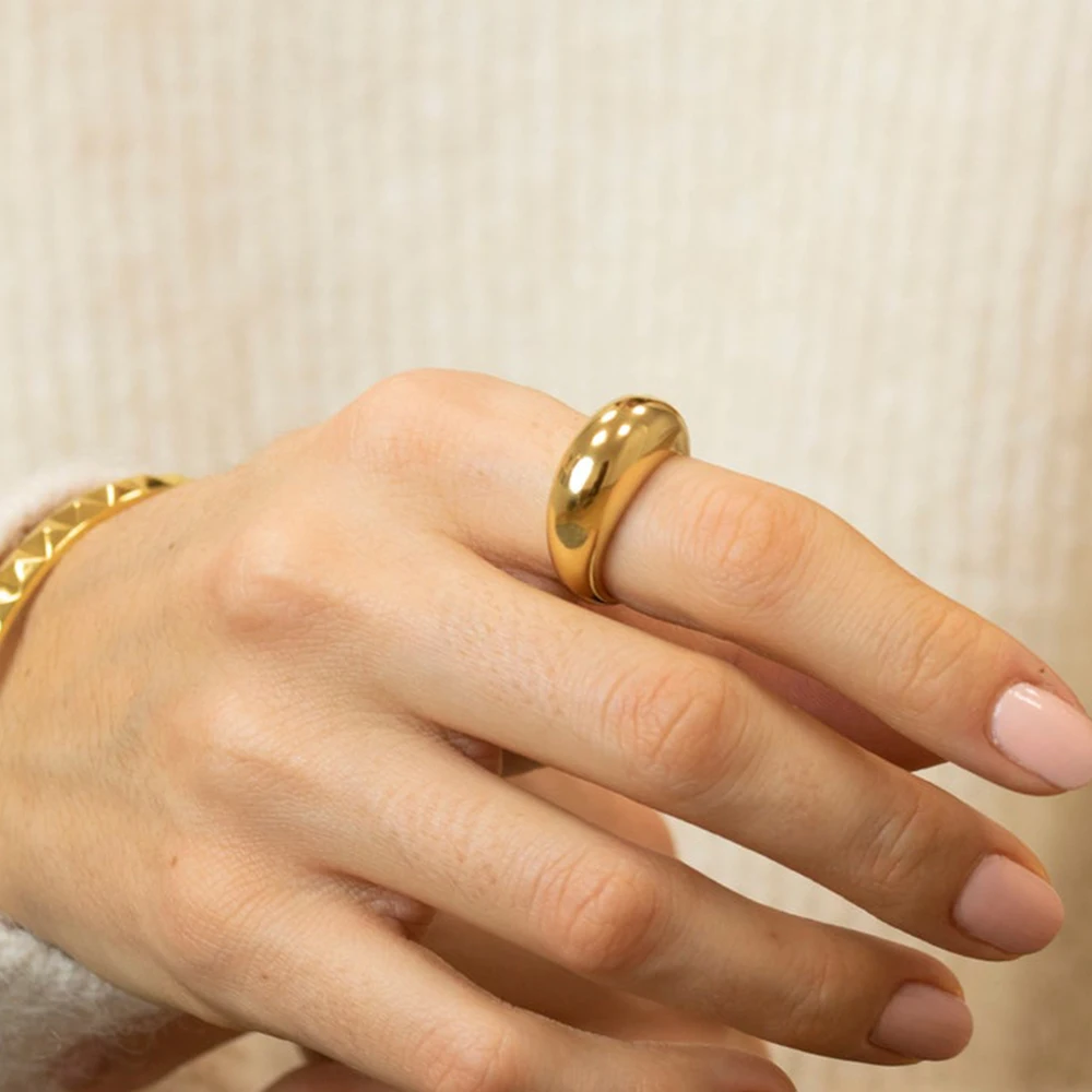 2022 New Fashion Simple stainless steel rings for women arc rings jewellery Geometric Ring Size 5 6 7
2022 New Fashion Simple stainless steel rings for women arc rings jewellery Geometric Ring Size 5 6 7