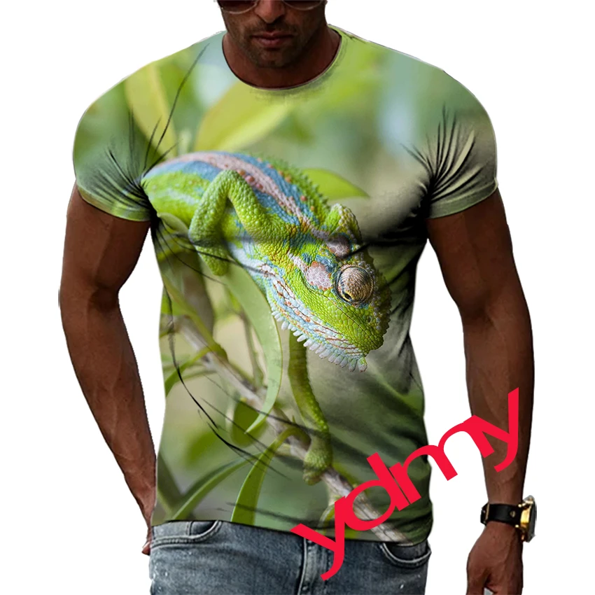 Summer Fashion Chameleon Picture T-Shirts For Men Casual 3D Print Tees Hip Hop Personality Round Neck Short Sleeve Tops
Summer Fashion Chameleon Picture T-Shirts For Men Casual 3D Print Tees Hip Hop Personality Round Neck Short Sleeve Tops