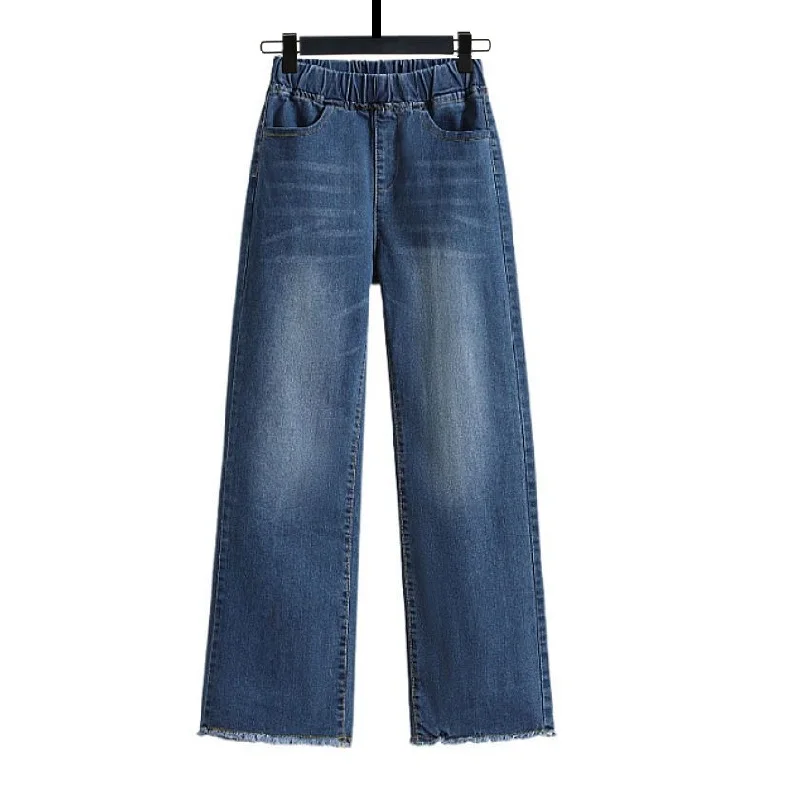 Women's Jeans for Fall and Winter Korean Clothing with Tassels Pocket and Button Zipper Loose Elastic Waist Maxi Denim Trousers
Women's Jeans for Fall and Winter Korean Clothing with Tassels Pocket and Button Zipper Loose Elastic Waist Maxi Denim Trousers