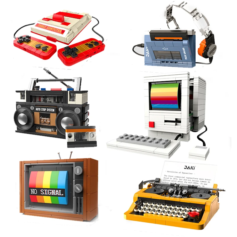

Классические креативные идеи, набор строительных блоков для компьютерной машинки, телевизора, кирпичи, игровая машина, радиоприемник, набор моделей MOC, игрушки для взрослых и детей, подарок