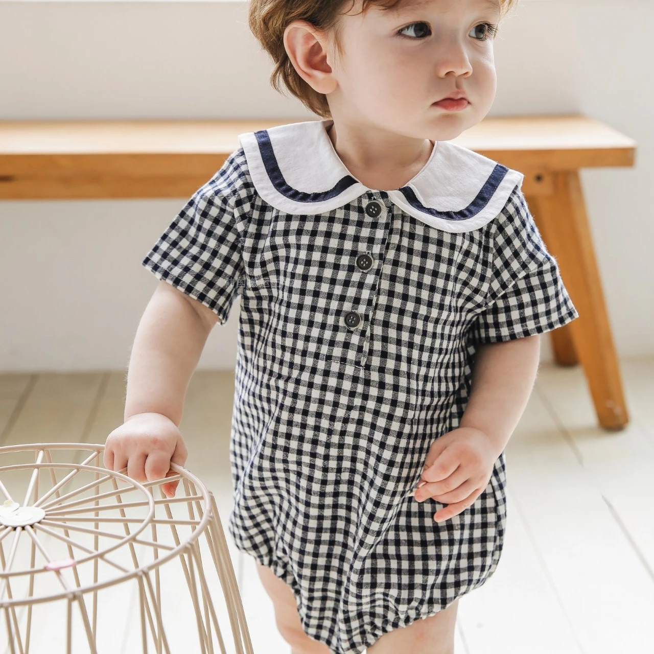 Spanish Baby Boys Bodysuit Sailor Collar Newborn Plaid Romper 2022 Summer Korea Infant Boy Cotton Short Sleeve One Piece Clothes
Spanish Baby Boys Bodysuit Sailor Collar Newborn Plaid Romper 2022 Summer Korea Infant Boy Cotton Short Sleeve One Piece Clothes