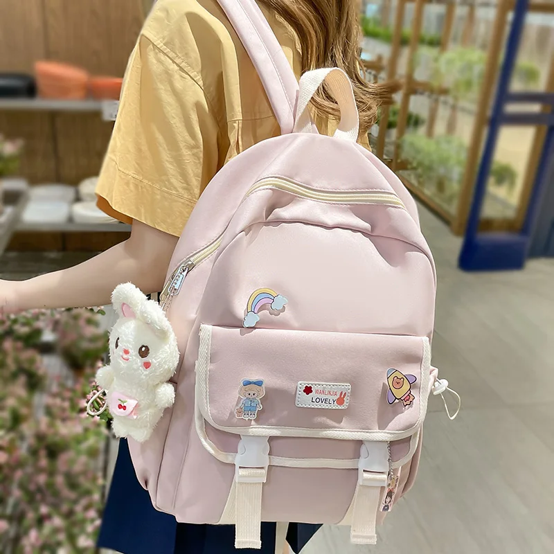 Женский рюкзак для студентов, модная школьная сумка Kawaii Girl, Модный женский рюкзак для ноутбука и колледжа, Женская нейлоновая сумка для книг 
Женский рюкзак для студентов, модная школьная сумка Kawaii Girl, Модный женский рюкзак для ноутбука и колледжа, Женская нейлоновая сумка для книг