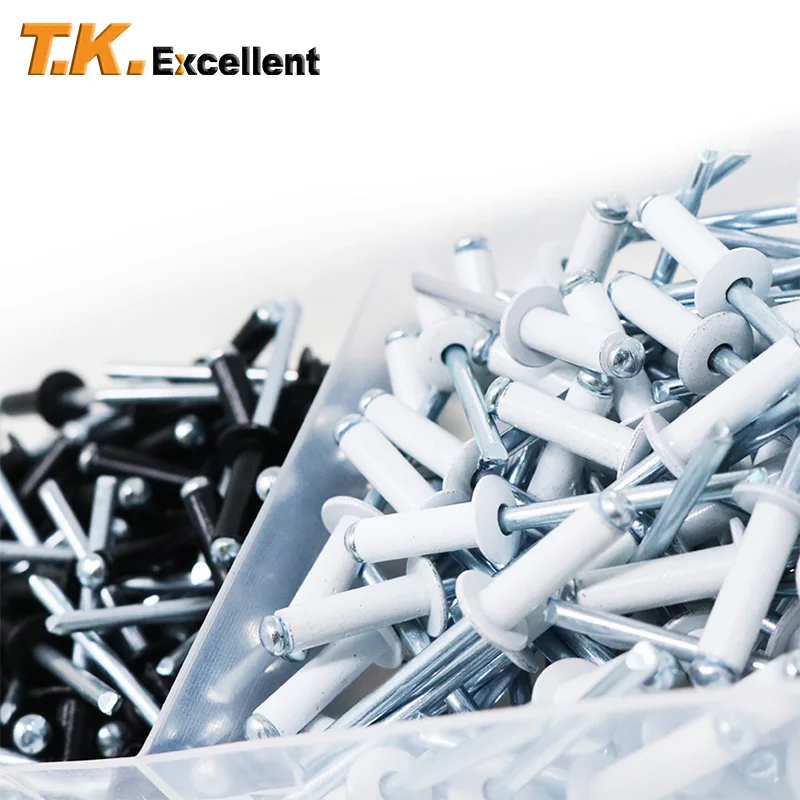 160Pcs 4.8*16 Rivet Pop It Black and White Small Head Carbon Steel Mandrel Pop Rivets Kit
160Pcs 4.8*16 Rivet Pop It Black and White Small Head Carbon Steel Mandrel Pop Rivets Kit