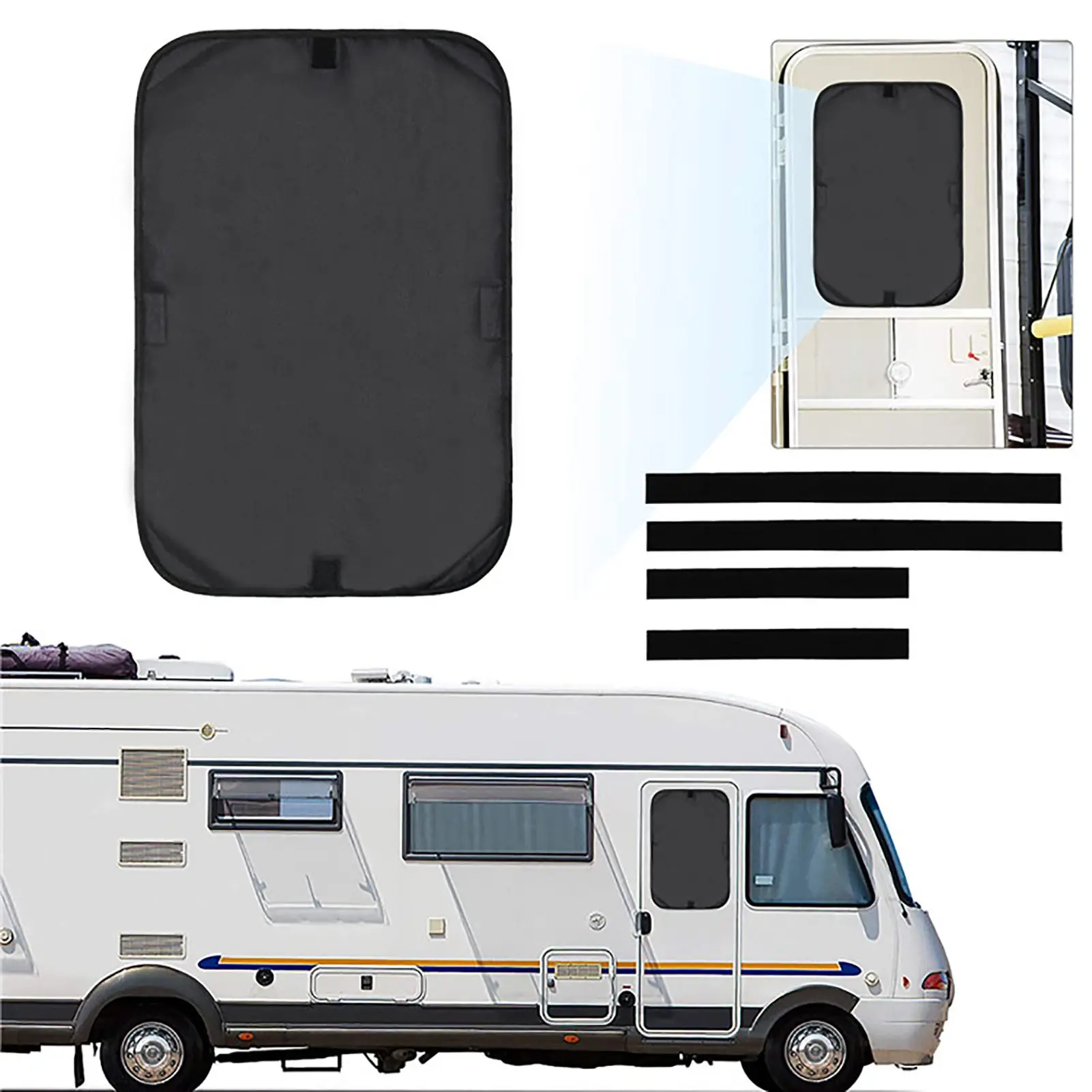 

RV Door Window Shade Cover RV Accessories Interior Camper Window Coverings Blackout Shades For Travel Trailer Motorhome Camping