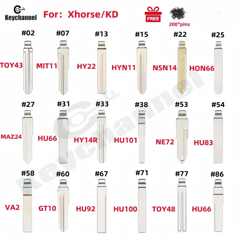180 шт. Набор лезвий для автомобильного ключа, 10 шт., 18 типов, металлические лезвия с дистанционным управлением TOY43 HON66 HU66 KD, лезвие для Xhorse KD KEYDIY для Toyota Peugeot
180 шт. Набор лезвий для автомобильного ключа, 10 шт., 18 типов, металлические лезвия с дистанционным управлением TOY43 HON66 HU66 KD, лезвие для Xhorse KD KEYDIY для Toyota Peugeot