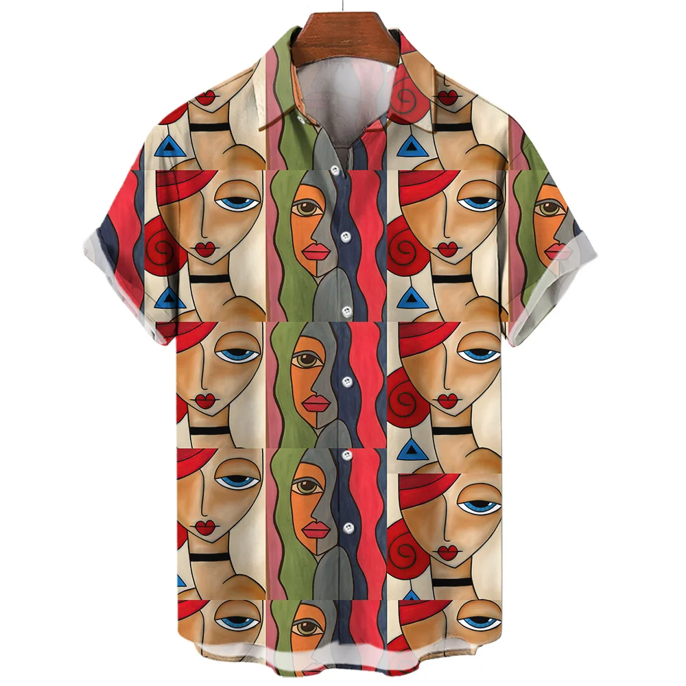 Summer Men's Shirt Casual Lapel Short Sleeved Shirt 3D Printing Personalized Trend Beach Street Comfortable Men Clothing Shirt
Summer Men's Shirt Casual Lapel Short Sleeved Shirt 3D Printing Personalized Trend Beach Street Comfortable Men Clothing Shirt
