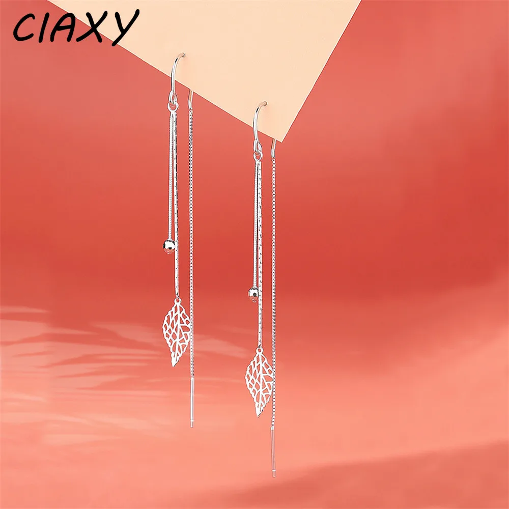 DAYIN Silver Color Hollow Leaves Earrings For Women Temperament Long Tassel Tea Ear Chain Earring Super Fairy Jewelry
DAYIN Silver Color Hollow Leaves Earrings For Women Temperament Long Tassel Tea Ear Chain Earring Super Fairy Jewelry