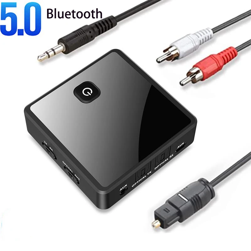 2 IN 1 Wireless Audio Adapter Bluetooth 5.0 Transmitter Receiver 3.5mm AUX Jack Optical Stereo Music For PC TV Car Speaker 
2 IN 1 Wireless Audio Adapter Bluetooth 5.0 Transmitter Receiver 3.5mm AUX Jack Optical Stereo Music For PC TV Car Speaker
