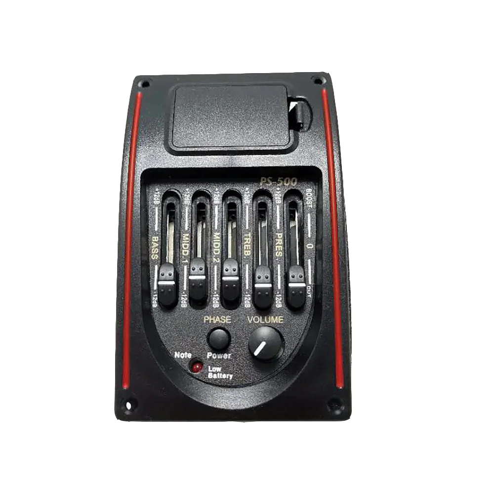 PS-500 5 Band Guitar Piezo Pickup Tuner EQ Preamp Acoustic Guitar Preamplifier EQ Equalize
PS-500 5 Band Guitar Piezo Pickup Tuner EQ Preamp Acoustic Guitar Preamplifier EQ Equalize