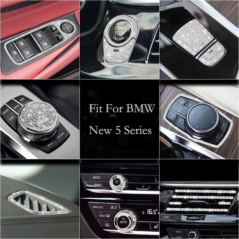 Silvery Crystal Electronic Handbrake EPB /Ignition Engine Start/Center AC Switch Knob Cover Trim For BMW 5 Series G30 G31 17-20
Silvery Crystal Electronic Handbrake EPB /Ignition Engine Start/Center AC Switch Knob Cover Trim For BMW 5 Series G30 G31 17-20