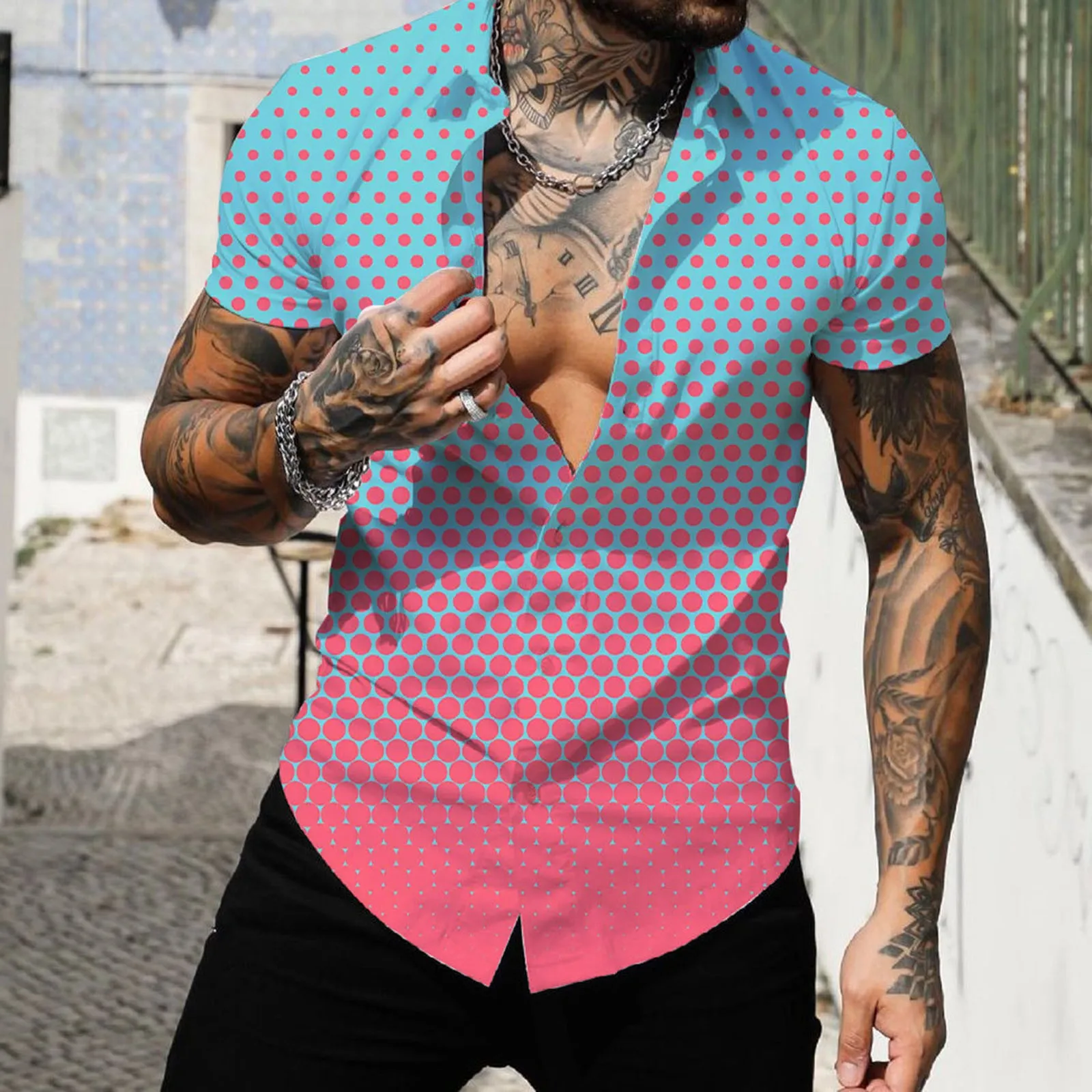 Men Spring Summer Single Breasted Casual Lapel Full Print Beach Short Sleeve Vacation Outdoor Long Sleeve Button Shirt
Men Spring Summer Single Breasted Casual Lapel Full Print Beach Short Sleeve Vacation Outdoor Long Sleeve Button Shirt