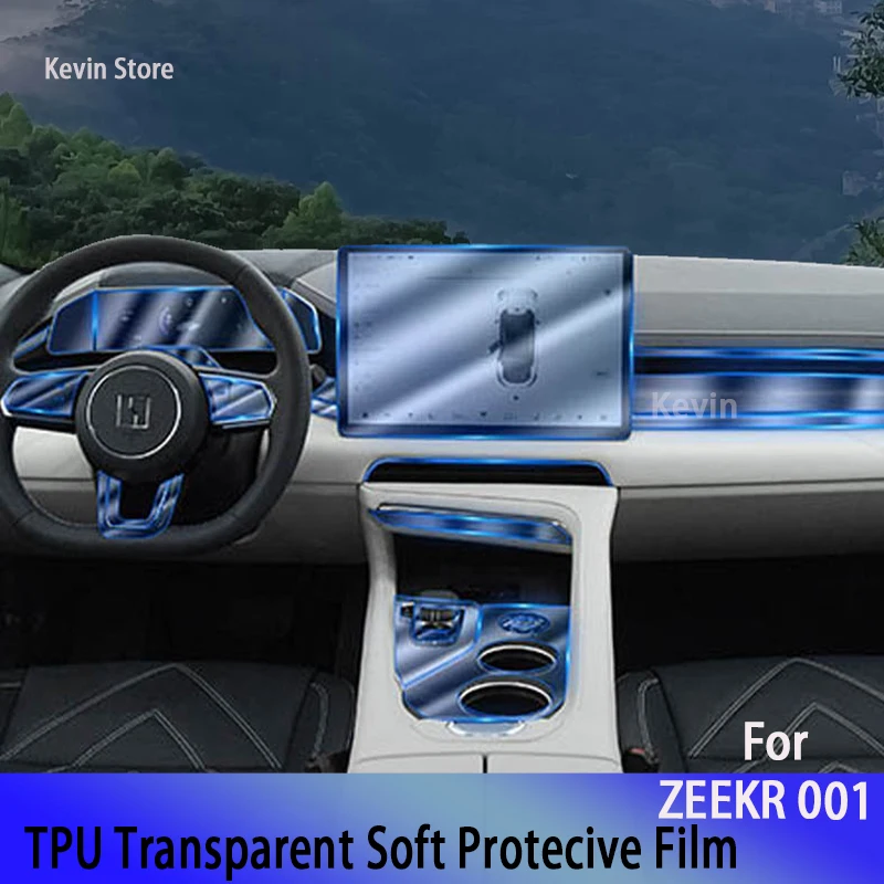 

For ZEEKR 001（2021-Present）Car Interior Center Console Instrument Navigation Transparent TPU Protective Anti-scratch
