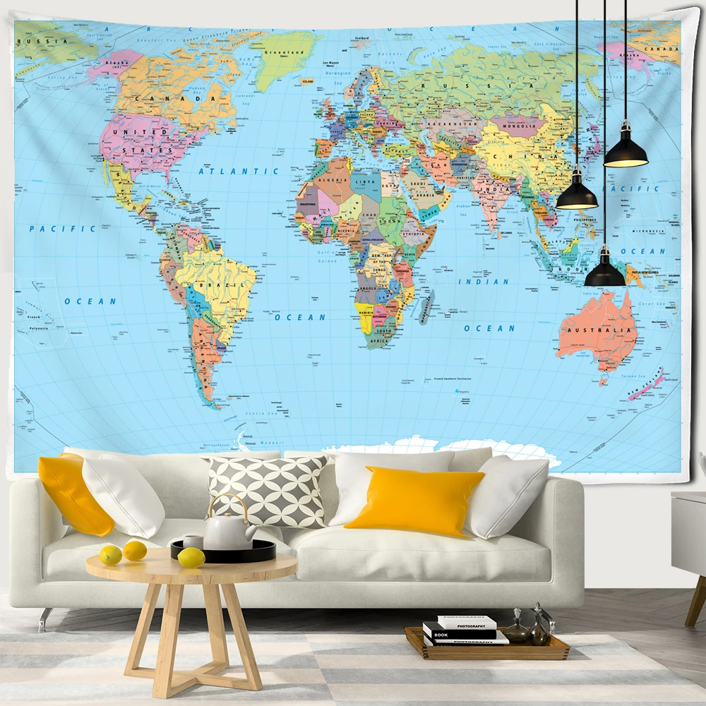 World Map Tapestry Wall Hanging Psychedelic Witchcraft Bohemian Style Hippie Dormitory Bohemian Hippie Home Decor
World Map Tapestry Wall Hanging Psychedelic Witchcraft Bohemian Style Hippie Dormitory Bohemian Hippie Home Decor
