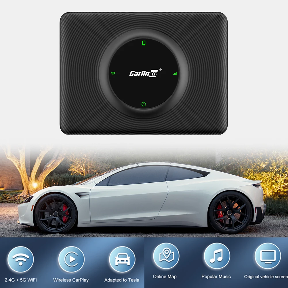 Беспроводной мини-адаптер CarPlay для Tesla, беспроводной активатор, навигация WiFi 5G-Connect, обновление для Северной Америки, Японии
Беспроводной мини-адаптер CarPlay для Tesla, беспроводной активатор, навигация WiFi 5G-Connect, обновление для Северной Америки, Японии