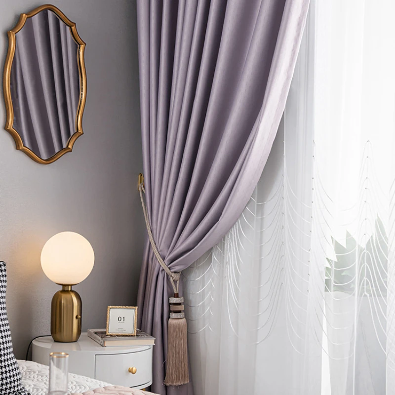 Purple High-precision Light Luxury Popular Simple Nordic Style Shading Elegant Atmosphere Curtains for Livingroom Dining Bedroom 
Purple High-precision Light Luxury Popular Simple Nordic Style Shading Elegant Atmosphere Curtains for Livingroom Dining Bedroom