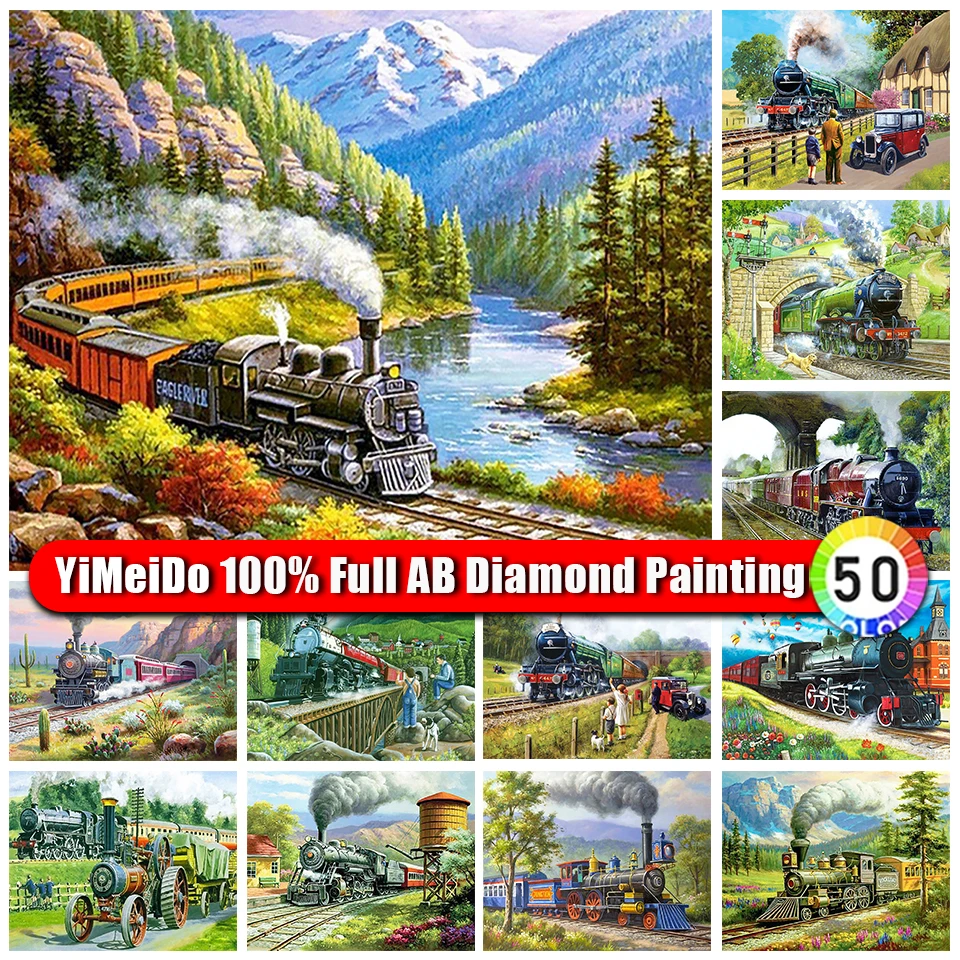 YiMeiDo Pour Glue 5D DIY Landscape Full 100% AB Diamond Painting Kit Train Diamond Embroidery Handmade Mosaic Home Decor Gift
YiMeiDo Pour Glue 5D DIY Landscape Full 100% AB Diamond Painting Kit Train Diamond Embroidery Handmade Mosaic Home Decor Gift