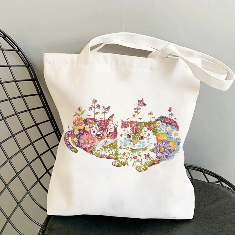 Shopper Tote Bags Shoulder Canvas Bag Messenger White Handbags Female Flower Cat Art aesthetic cute Casual kawaii Teacher Gift
Shopper Tote Bags Shoulder Canvas Bag Messenger White Handbags Female Flower Cat Art aesthetic cute Casual kawaii Teacher Gift