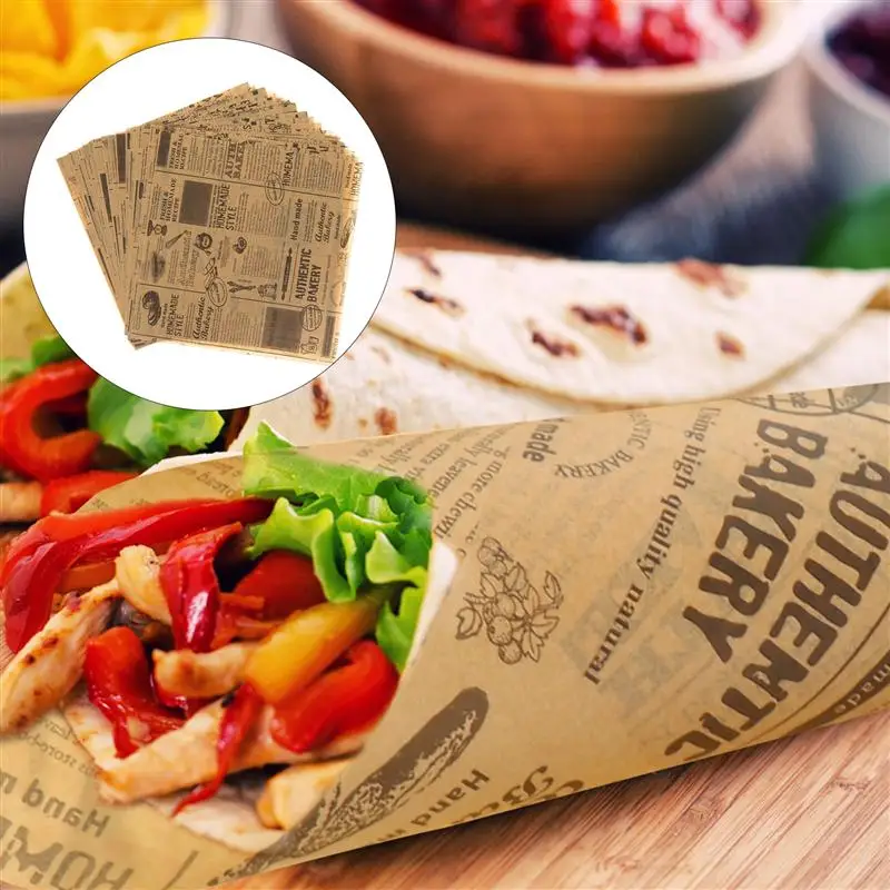 Disposable 30 Sheets Oil-Proof Wax Paper Waterproof Food Wrapping Burger Fries Bread Sandwich Paper Fast Food Baking Tools
Disposable 30 Sheets Oil-Proof Wax Paper Waterproof Food Wrapping Burger Fries Bread Sandwich Paper Fast Food Baking Tools