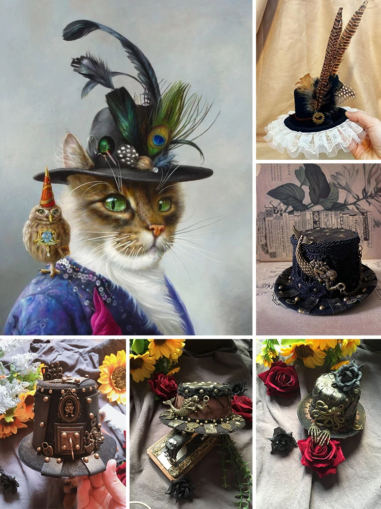 Miniature Dollhouse Retro mini steampunk top hat Doll Accessories Fashion Mini Hat Doll House Hat Decoration Kids Play Toys
Miniature Dollhouse Retro mini steampunk top hat Doll Accessories Fashion Mini Hat Doll House Hat Decoration Kids Play Toys