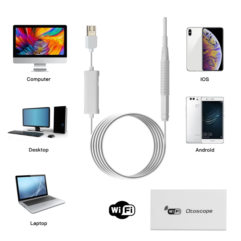 In Ear Cleaning Endoscope USB Visual Ear Spoon 3.9mm 200W Camera Earpick Otoscope with 6 LED Lights
In Ear Cleaning Endoscope USB Visual Ear Spoon 3.9mm 200W Camera Earpick Otoscope with 6 LED Lights