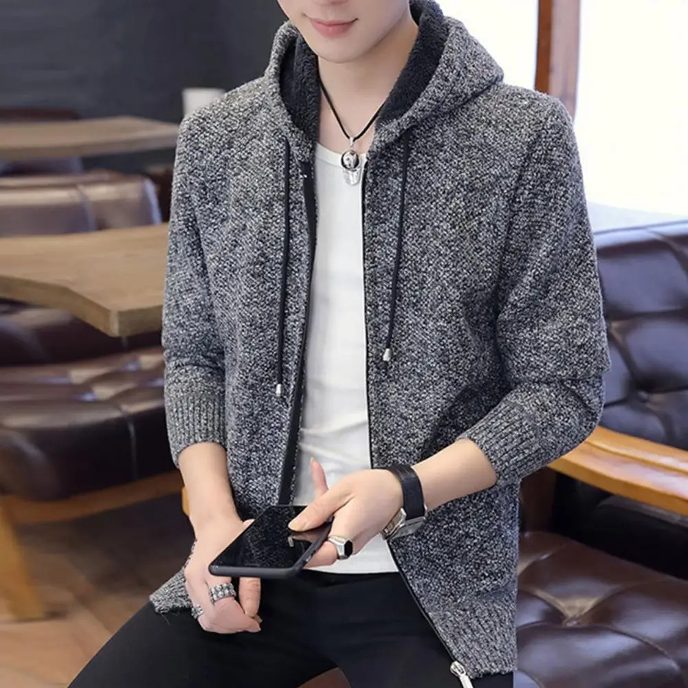 Lightweight Hooded Coat Stylish Men's Knitted Sweater Coat Warm Hooded Fashionable Outerwear for Fall Winter Men Hooded Jacket
Lightweight Hooded Coat Stylish Men's Knitted Sweater Coat Warm Hooded Fashionable Outerwear for Fall Winter Men Hooded Jacket