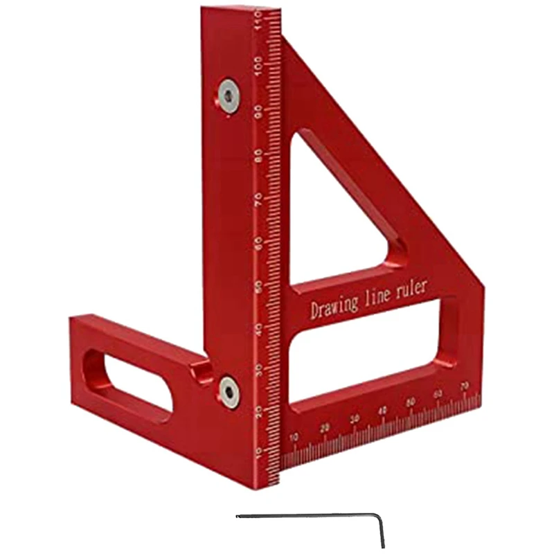 3D Multi-Angle Measuring Ruler 45/90 Degree Aluminum Alloy Drawing Line Ruler High-Precision Layout Measurement Tool
3D Multi-Angle Measuring Ruler 45/90 Degree Aluminum Alloy Drawing Line Ruler High-Precision Layout Measurement Tool