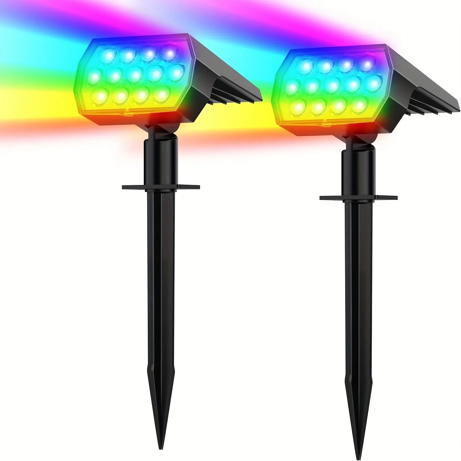 Solar Spot Lights Outdoor Color Changing 7 Modes Christmas IP65 Waterproof Landscape Spotlights Dusk To Dawn For Patio Garden
Solar Spot Lights Outdoor Color Changing 7 Modes Christmas IP65 Waterproof Landscape Spotlights Dusk To Dawn For Patio Garden