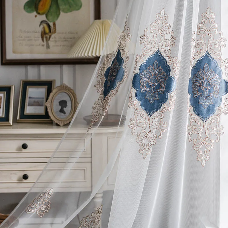Embroidered Sheer Tulle Curtain Living Room Bedroom Window Screen Veiling Net Gazebo Interior Decor Velvet Modern European Gauze
Embroidered Sheer Tulle Curtain Living Room Bedroom Window Screen Veiling Net Gazebo Interior Decor Velvet Modern European Gauze