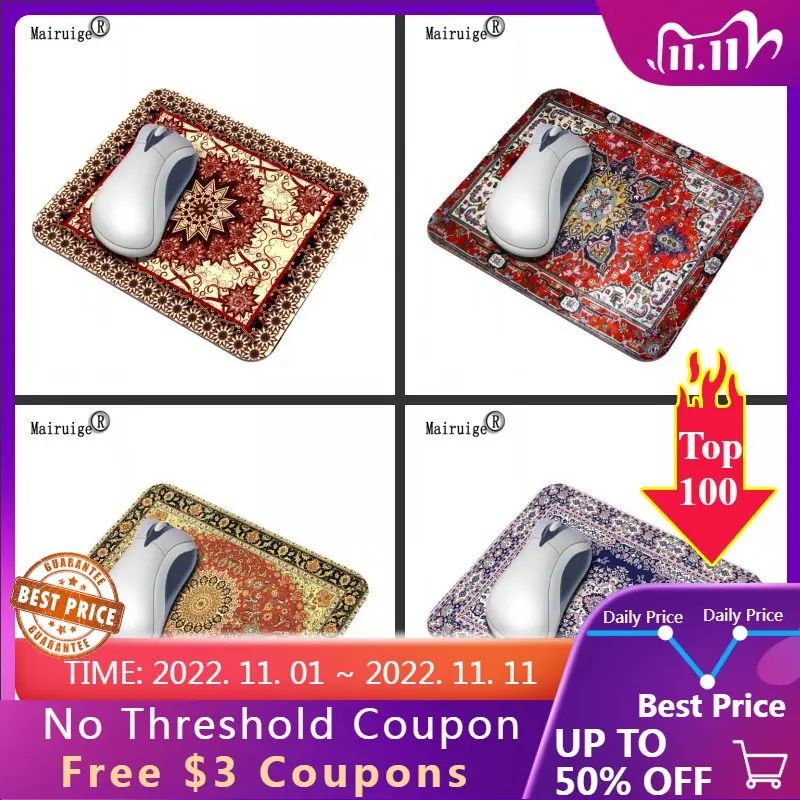 Mairuige Hot New Persian Carpet Small Size Custom Mouse Pad Anti-slip Rubber Game Office Laptop Color Yellow Red Flower
Mairuige Hot New Persian Carpet Small Size Custom Mouse Pad Anti-slip Rubber Game Office Laptop Color Yellow Red Flower