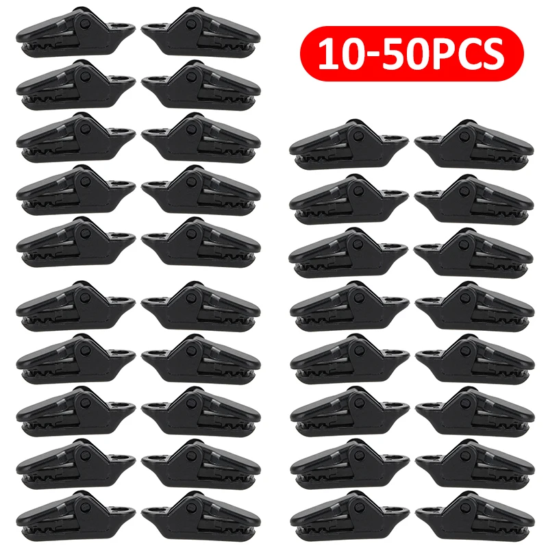 

10 PCS/Sets Selling Tents Awning Wind Rope Clamp Awnings Plastic Clip Camping Windproof Tent Crocodile Clip Outdoor Camping