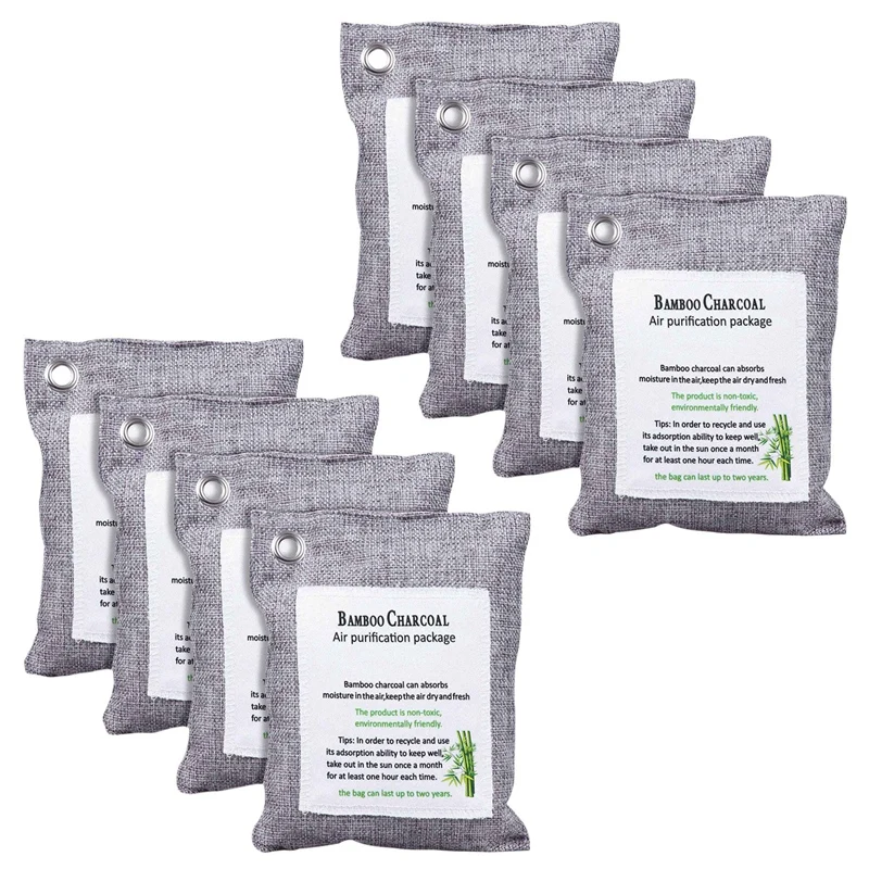 Activated Bamboo Charcoal Bag Odor Remover 200G X 8, Air Purifying Bags For Home, Car, Closet, Shoes
Activated Bamboo Charcoal Bag Odor Remover 200G X 8, Air Purifying Bags For Home, Car, Closet, Shoes