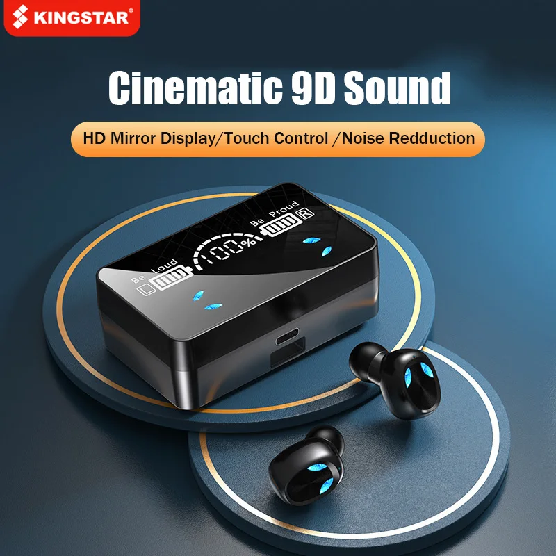 KINGSTAR Wireless Bluetooth 5.1 Earphones 3000mAh Power Bank Sport Headphones Hifi Stereo In-Ear Earbuds Gaming Headset With Mic
KINGSTAR Wireless Bluetooth 5.1 Earphones 3000mAh Power Bank Sport Headphones Hifi Stereo In-Ear Earbuds Gaming Headset With Mic