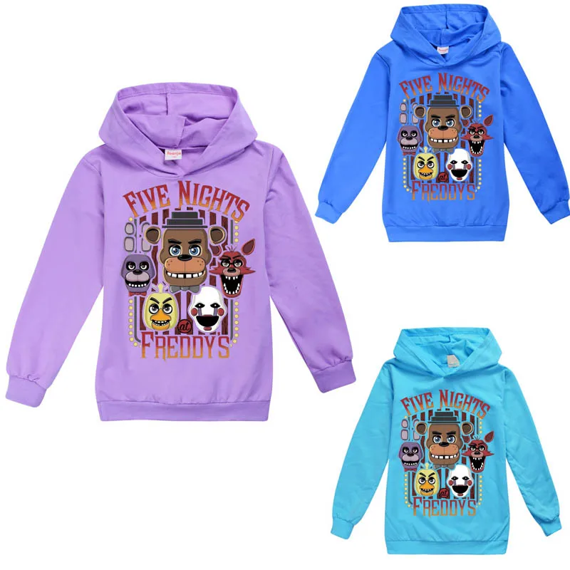 Spring Autumn Boy's Girl's FNAF Fiye Nights Hoodies Children Long Sleeve Casual Tops Kids Amecia Anime Sweatshirts 4-14 Years
Spring Autumn Boy's Girl's FNAF Fiye Nights Hoodies Children Long Sleeve Casual Tops Kids Amecia Anime Sweatshirts 4-14 Years