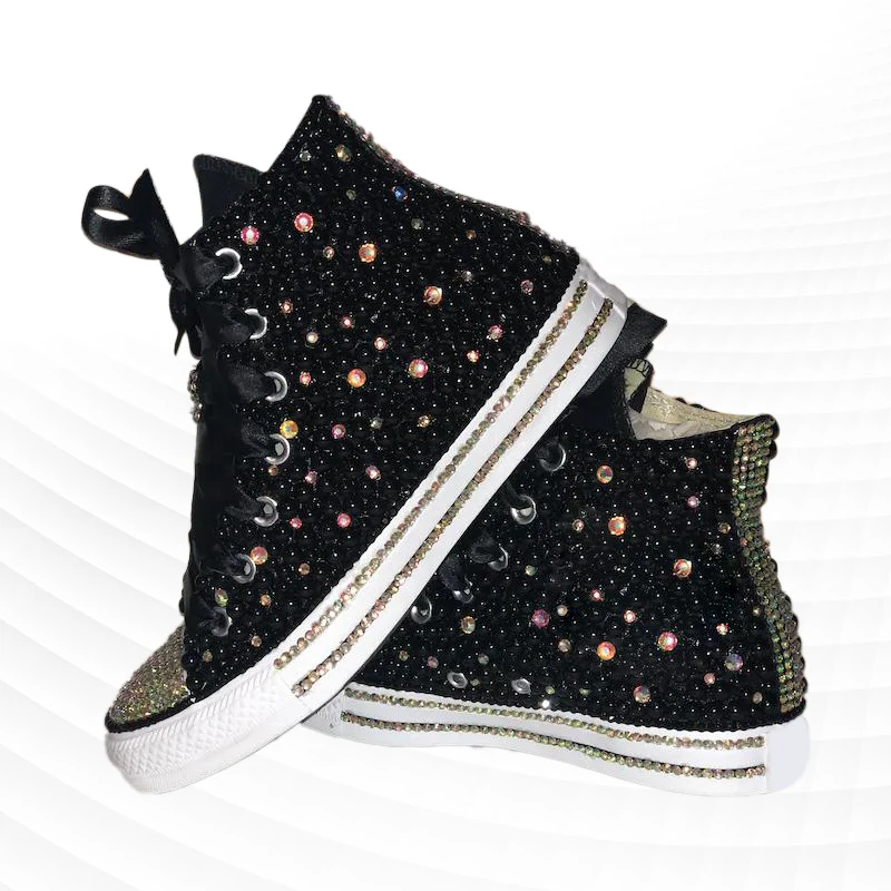 Customized Pearl Rhinestone Splicing Classic Canvas Shoes Black High Top Women's Casual Sneakers 35-44
Customized Pearl Rhinestone Splicing Classic Canvas Shoes Black High Top Women's Casual Sneakers 35-44