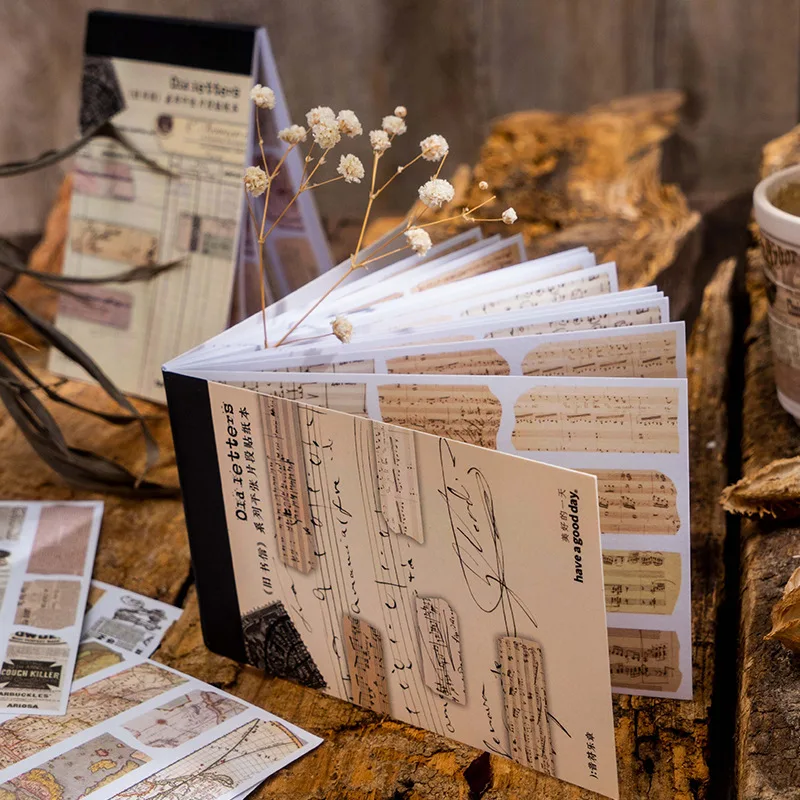 20 PCS Sticker book old letters series retro assorted literature nostalgia handbook DIY decorative backing stickers 6 kinds 
20 PCS Sticker book old letters series retro assorted literature nostalgia handbook DIY decorative backing stickers 6 kinds