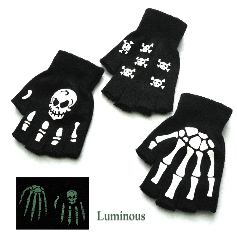 1Pair Luminous Black Half Finger Fingerless Gloves Wrist Knitted Gloves Winter Warm Halloween Fluorescence Ghost Claw Gloves
1Pair Luminous Black Half Finger Fingerless Gloves Wrist Knitted Gloves Winter Warm Halloween Fluorescence Ghost Claw Gloves