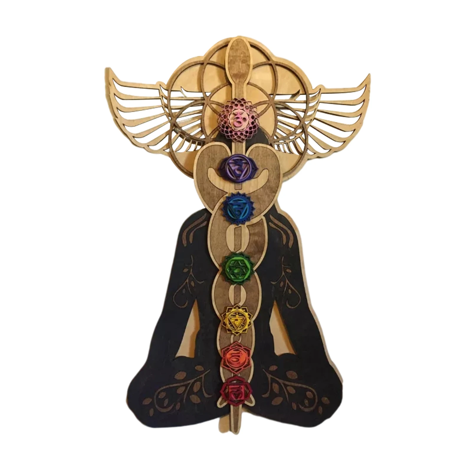 Kundalini 7 Chakra Meditation Craft Imitation Wood Wall Life Art Healing Decoration Hand Printed Ornament Yoga Fitness Gift
Kundalini 7 Chakra Meditation Craft Imitation Wood Wall Life Art Healing Decoration Hand Printed Ornament Yoga Fitness Gift