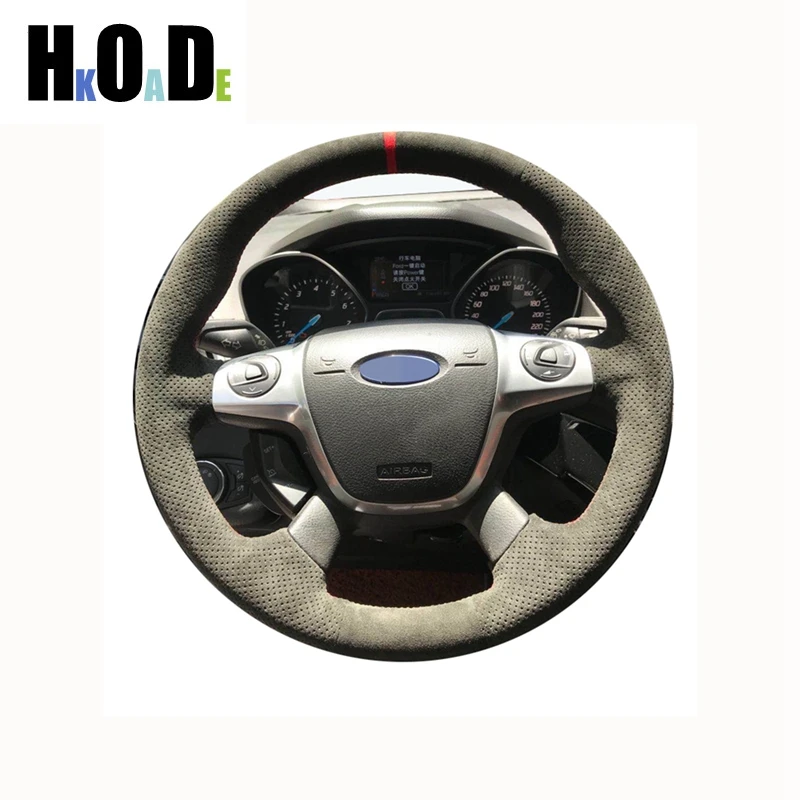 Для Ford Focus 3 2012 - 2014 KUGA Escape 2013 - 2016 DIY сшитый вручную черный замшевый чехол рулевого колеса автомобиля
Для Ford Focus 3 2012 - 2014 KUGA Escape 2013 - 2016 DIY сшитый вручную черный замшевый чехол рулевого колеса автомобиля