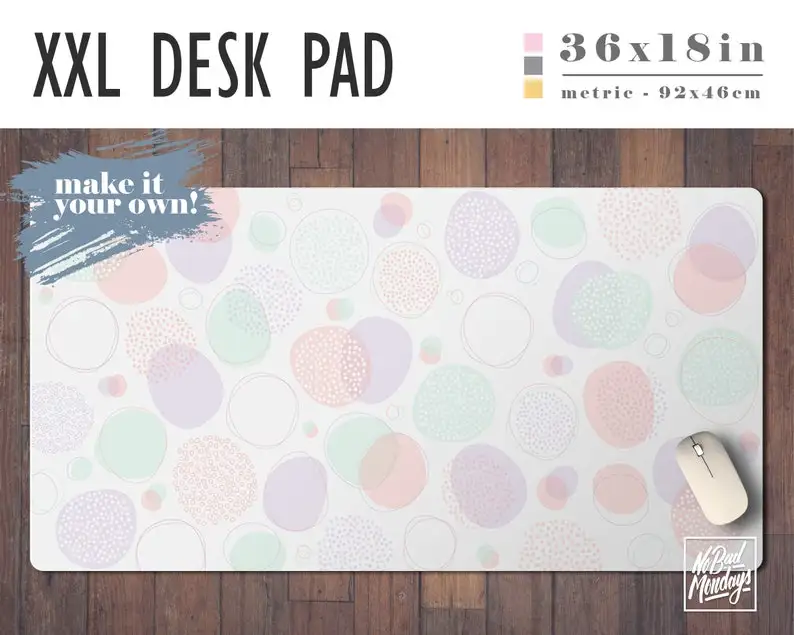 Pastel Bubbles 36x18" - Extra Large Mouse Pad - Mouse Mat - Extended Mouse Pad - Desk Accessory
Pastel Bubbles 36x18" - Extra Large Mouse Pad - Mouse Mat - Extended Mouse Pad - Desk Accessory